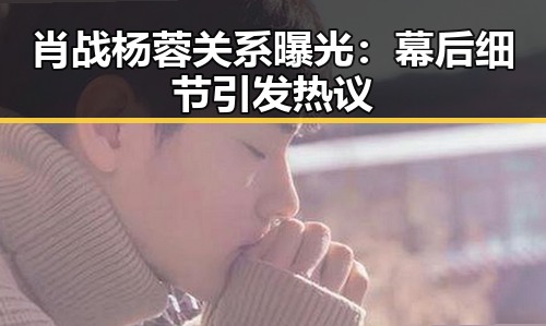 肖战杨蓉关系曝光：幕后细节引发热议